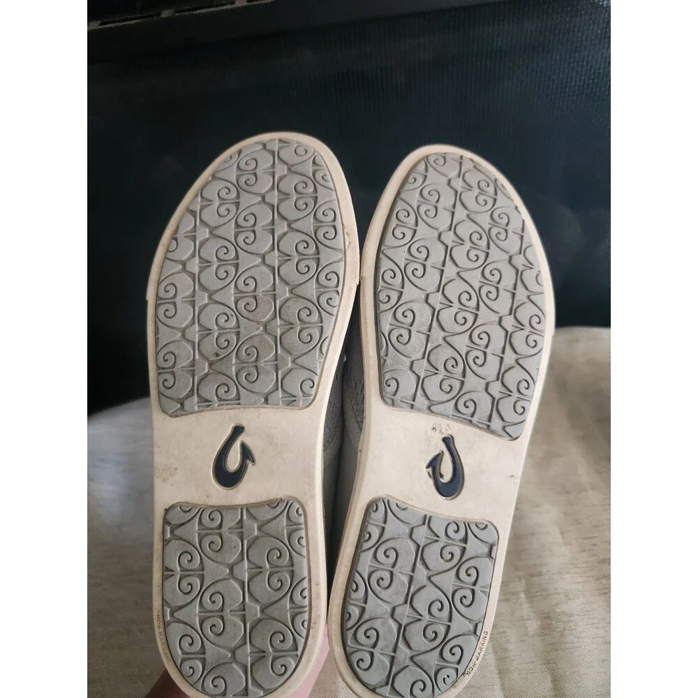 OLUKAI Pehuea Women's Slip On Sneakers Casual Everyday Shoes Gray Blue Size 7